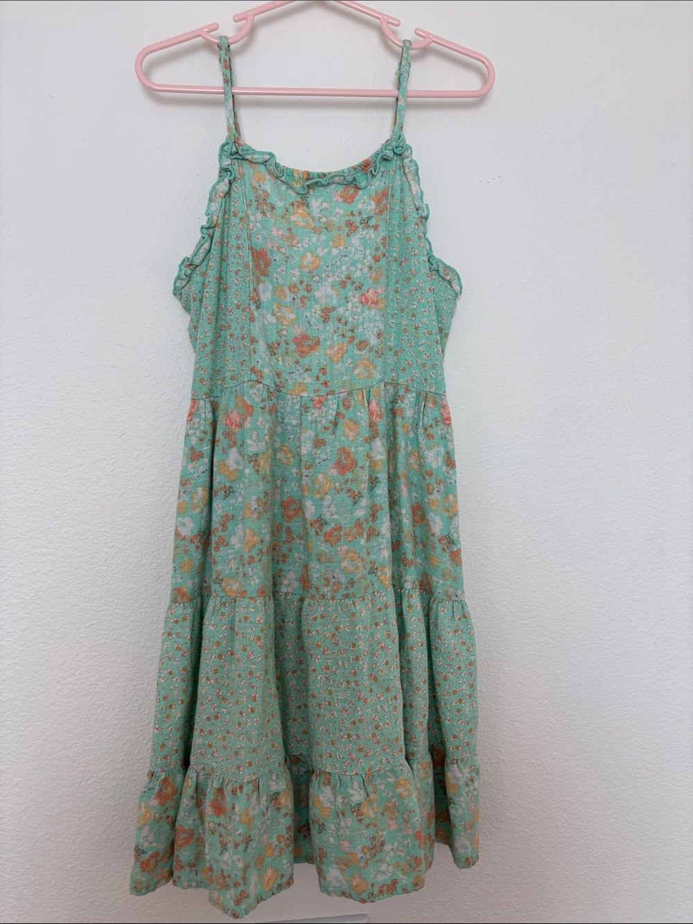 Linen Blend Boho Girls' Floral dress